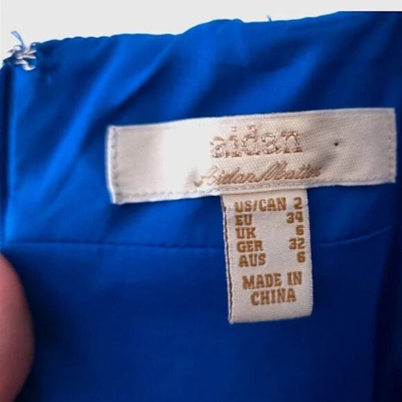 Aidan Mattox Blue Embellished Fit And Flare Mini Dress Size 2 Homecoming Glam - Picture 7 of 7